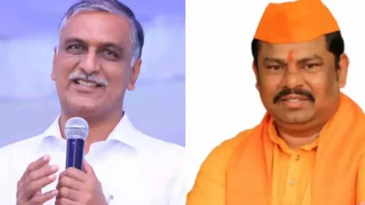  Controversial Bjp Mla Raja Singh Meets Harish Rao, Sparks New Row-TeluguStop.com