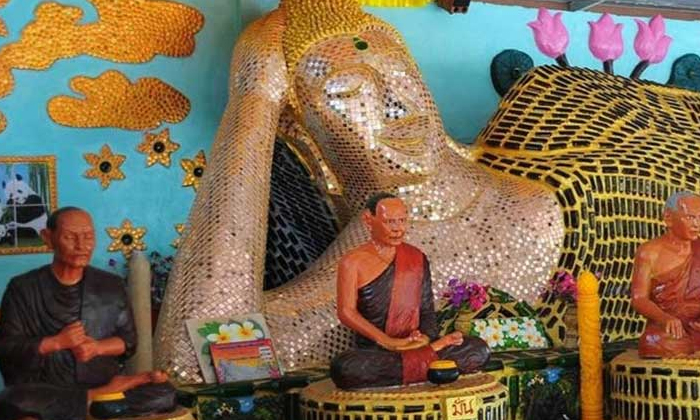  There Was A Temple With Beer Bottles, A Statue In The Lids You Know Somewhere ,-TeluguStop.com