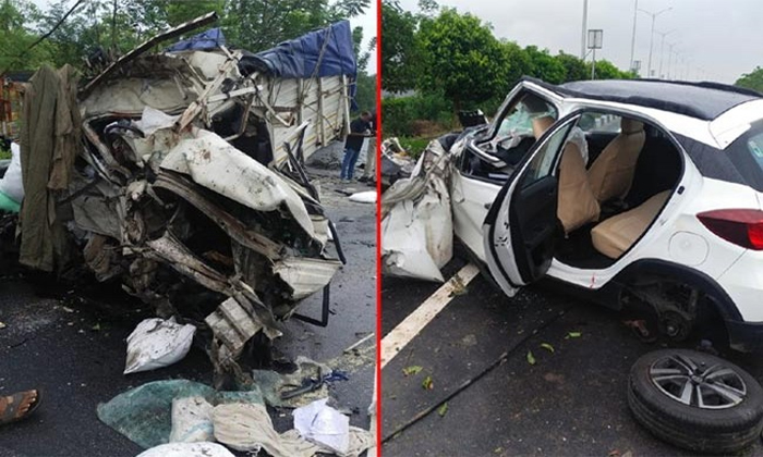  Three Killed In Road Accident At Hyderabad Outer Ring Road Details, Road Accide-TeluguStop.com