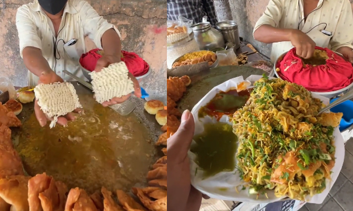  Weird Food Combinations Maggi Samosa Recipe Video Goes Viral On Social Media Det-TeluguStop.com