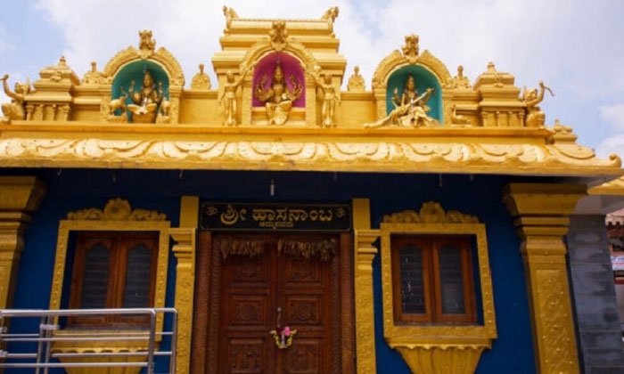  This Is The Temple Ofhasanamba Which Is Visited Only Once A Year..!, Hasanamba-TeluguStop.com