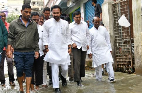  Kishan Reddy's Visit To The Flood Affected Areas Of Warangal District-TeluguStop.com