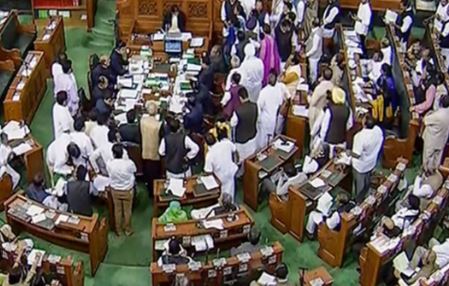  Opposition Agitation In Lok Sabha-TeluguStop.com