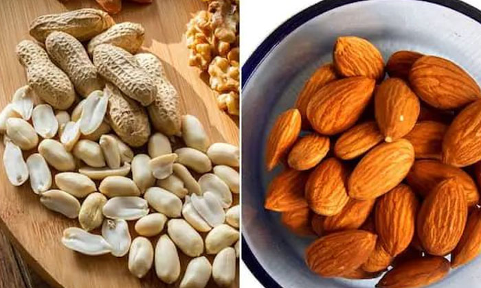  Do You Know Which One Is Better For Health, Almonds And Peanuts, Almonds, Dry Fr-TeluguStop.com