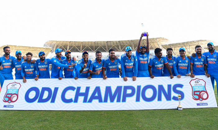  All-round India Thrash West Indies To Clinch Odi Series Details, India ,west In-TeluguStop.com