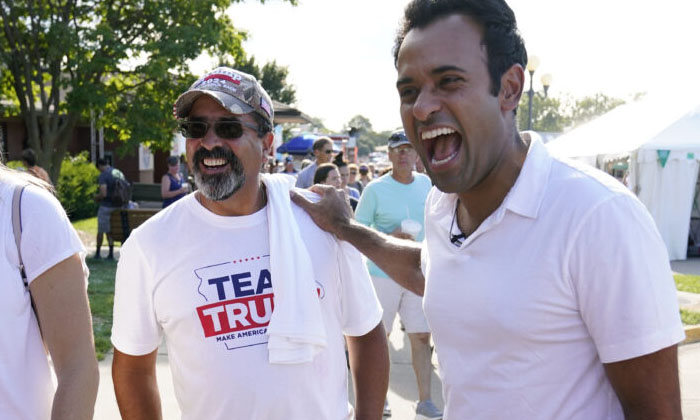  How Indian-american Gop Candidate Vivek Ramaswamy Is Pushing To Win Over Trump S-TeluguStop.com