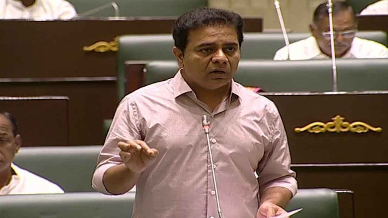  Minister Ktr Slams Congress, Bjp In Assembly Over Orr Tender-TeluguStop.com