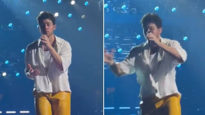  Nick Jonas Takes A Tumble During New York Performance, Video Inside-TeluguStop.com