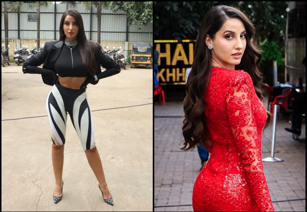  Nora Fatehi Stuns In Mugler Knee Length Shorts And Cropped Blazer, Pics Inside!-TeluguStop.com