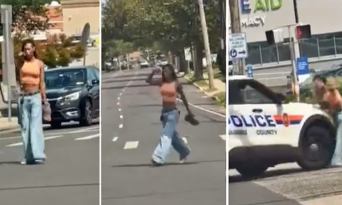  Us Woman Points Gun At Traffic Police Video,nri News, Us Woman, Gun Attack, Traf-TeluguStop.com