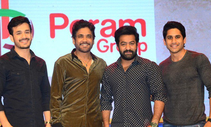  Nagarjuna Sides Akkineni Akhil To Stand After Junior Ntr Video Viral-TeluguStop.com