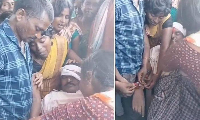  Rakhi Festival Sister Tied Rakhi To Brother Who Died Of Heart Attack In Peddapal-TeluguStop.com
