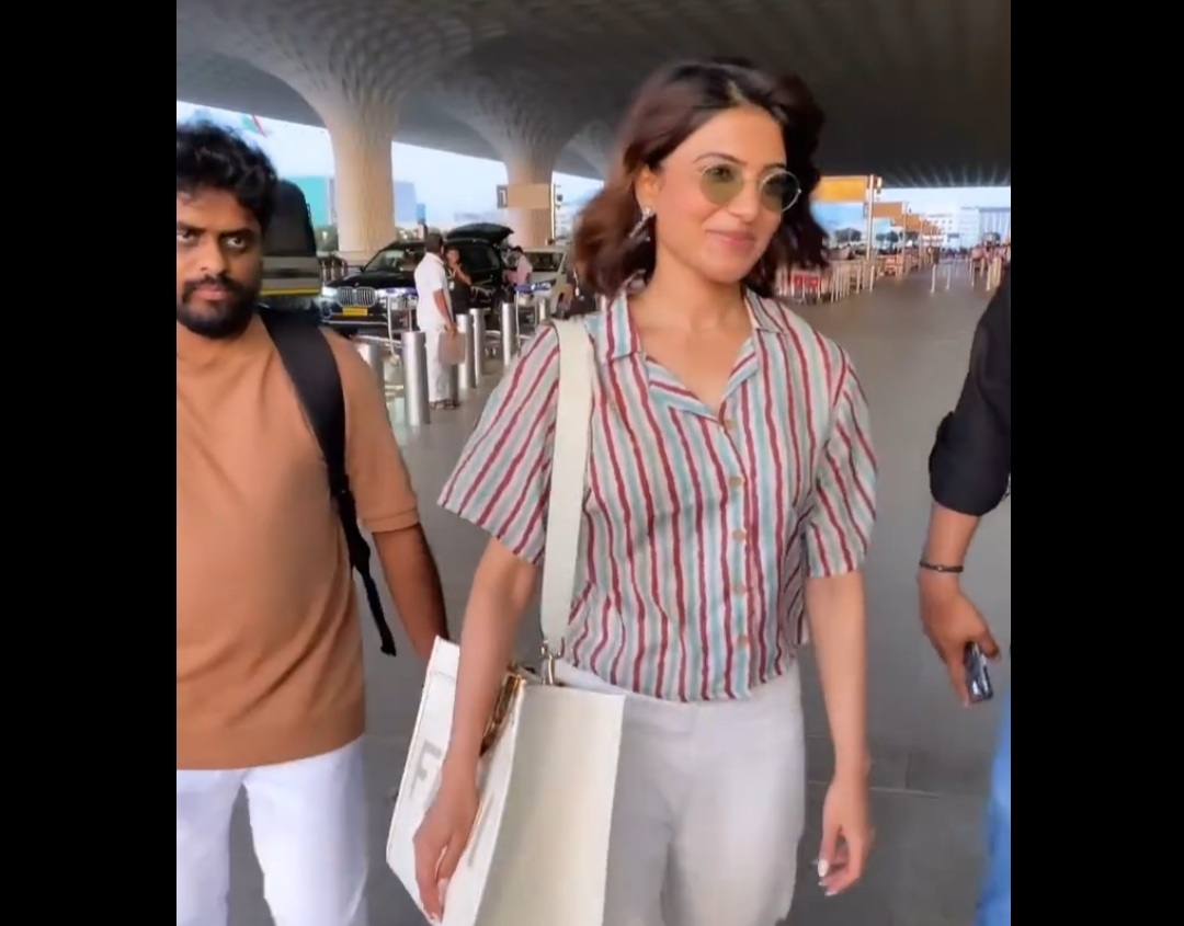 VIDEO: Samantha Ruth Prabhu clicked at Mumbai airport; styles her travel  look with a Fendi tote worth Rs 2 Lac