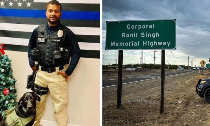  Stretch Of Highway In California Named After Slain Indian-origin Cop Ronil Singh-TeluguStop.com