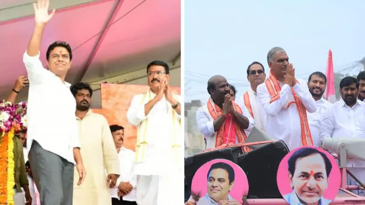  Brs Prime Leaders Ktr, Harish Rao Launch Direct Attacks On Congress-TeluguStop.com