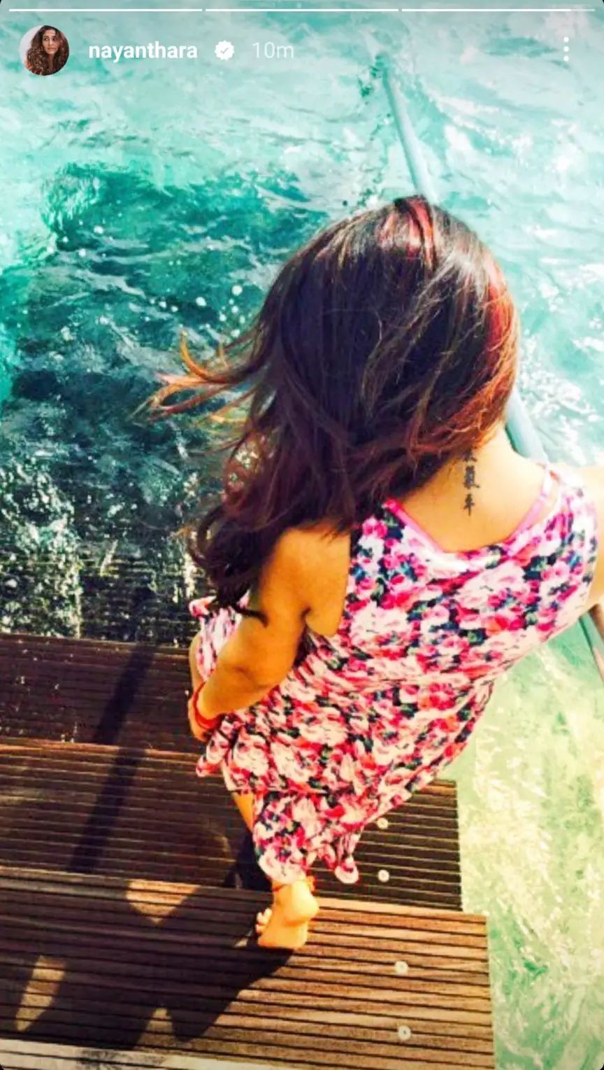  Nayanthara Unveils Stylish Neck Tattoo In Unseen Vacation Photo, Fans Enchanted-TeluguStop.com