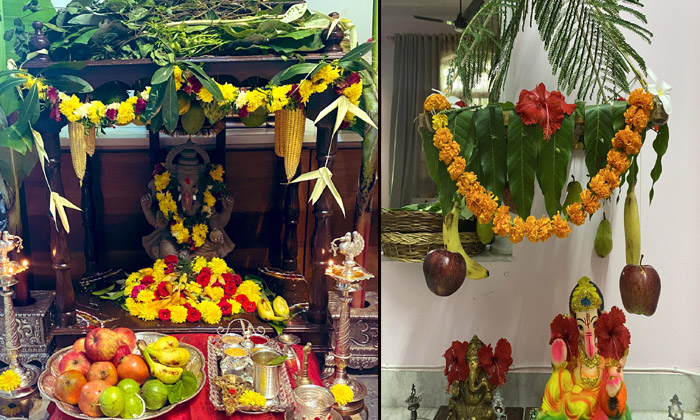 Telugu Bhakti, Clayganapayya, Coconut, Devotional, Flowers, Fruits, Mushika, Puj