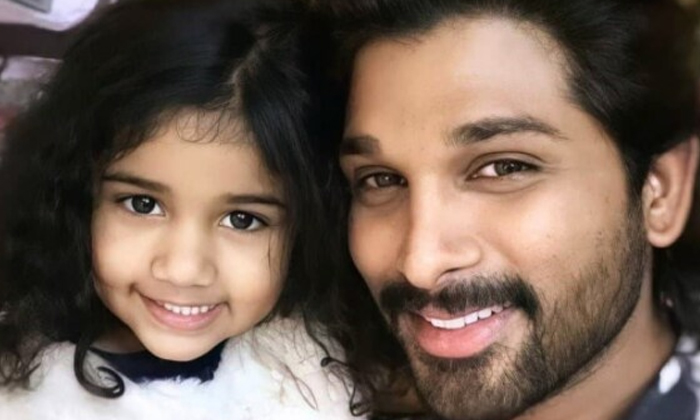  Allu Arjun Affection On His Daughter Details Here Goes Viral In Social Media , A-TeluguStop.com