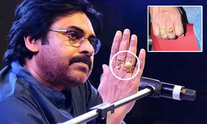  Power Star Pawan Kalyans Hand Ring Turtle And Snake Rings Very Interesting Topi-TeluguStop.com