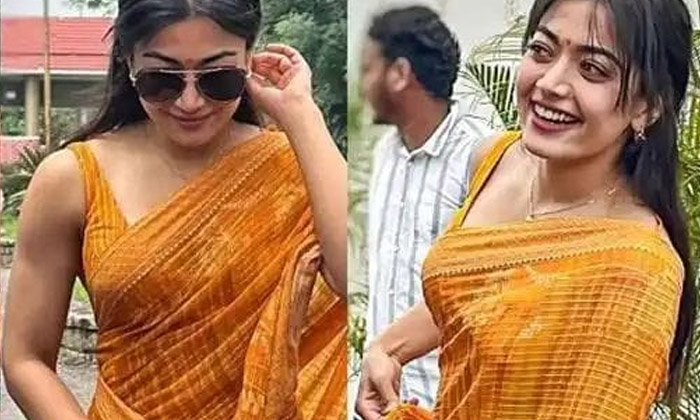  Do You Know Who Gift This Saree To Rashmika Mandanna Most Special Person-TeluguStop.com