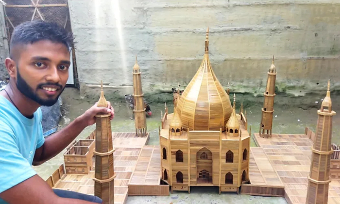  The Multifaceted Artisan Who Crafts Bamboo Taj Mahal Details, Artisan , Bamboo-TeluguStop.com