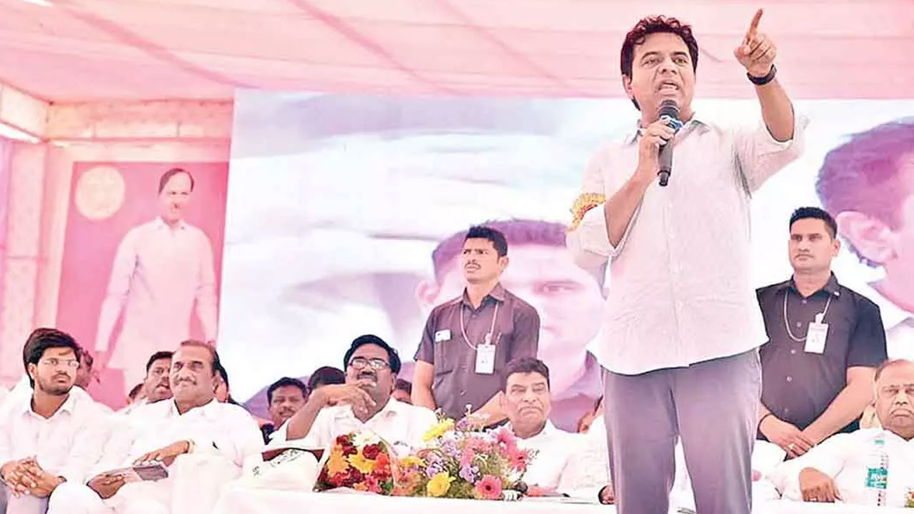  Ktr Warns Public Not To Fall For Congress’ Deceptive Tactics-TeluguStop.com