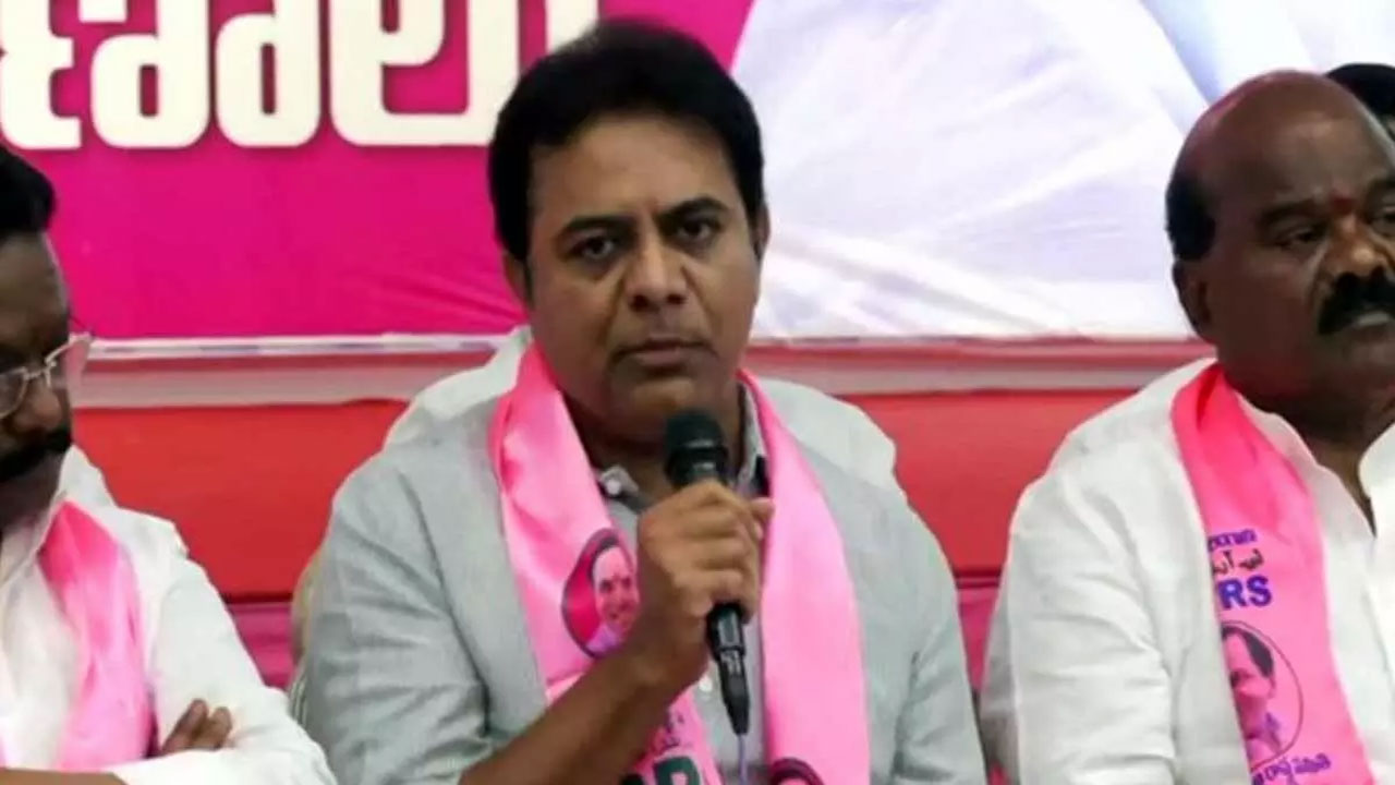  Ktr Conveys Sympathies To Nara Lokesh-TeluguStop.com
