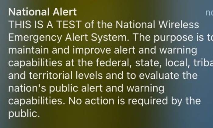 National Wireless Emergency Alert System Test In America  Did You Get It, Nation-TeluguStop.com