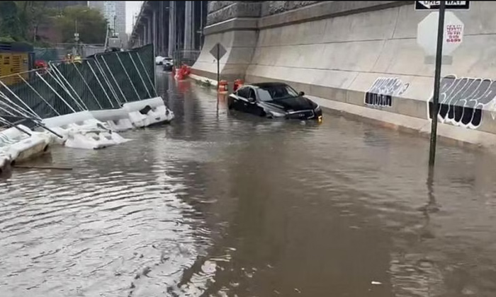 Telugu Brooklyn, Heavy Rainfall, Johnkennedy, York, Rainfall-Telugu NRI