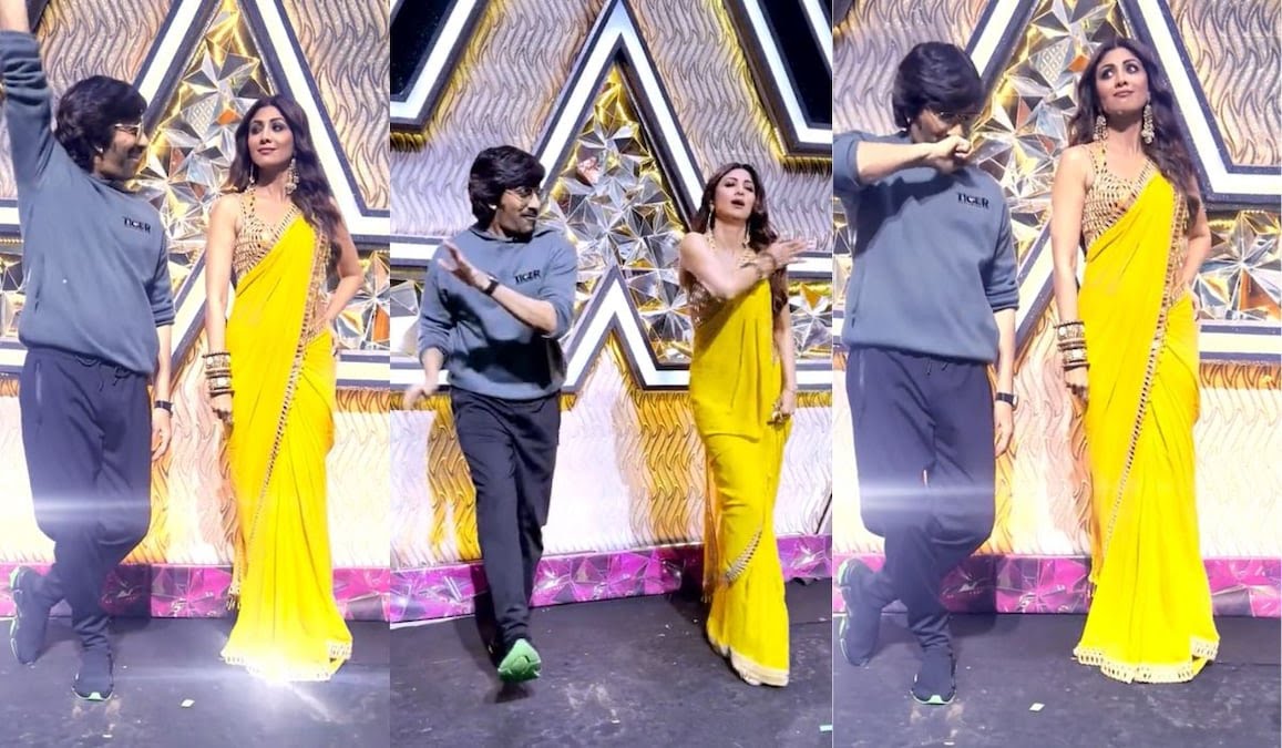  Watch: Actor Ravi Teja And Shilpa Shetty Recreate Hook Step Of Ek Dum Ek Dum-TeluguStop.com