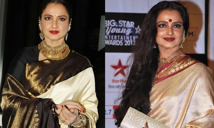  Why Does Rekha Always Wear Sarees, Rekha, Bollywood,senior Actress Rekha,sarees,-TeluguStop.com