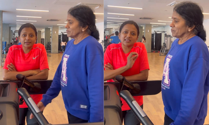  Anchor Suma Mother Doing Exercise In Gym Video Viral-TeluguStop.com