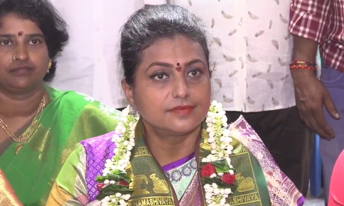  Minister Roja Challenge To Chandrababu Wife Nara Bhuvaneshwari, Minister Roja, M-TeluguStop.com