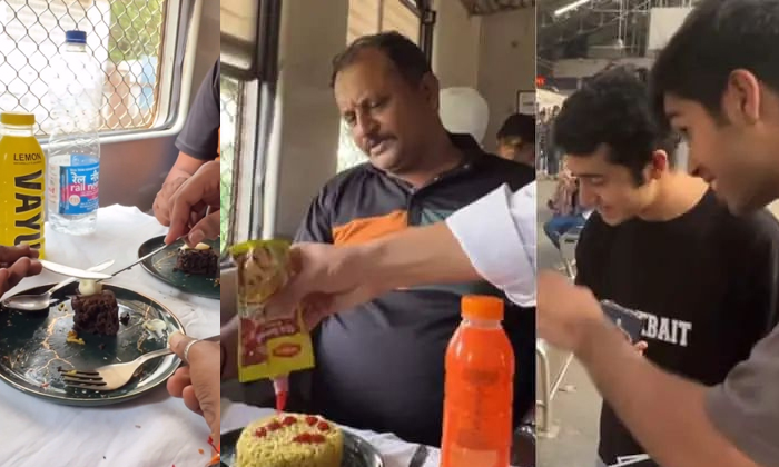  Mumbai Vloggers Turn Local Train Into A 5-star Restaurant Video Viral Details, V-TeluguStop.com