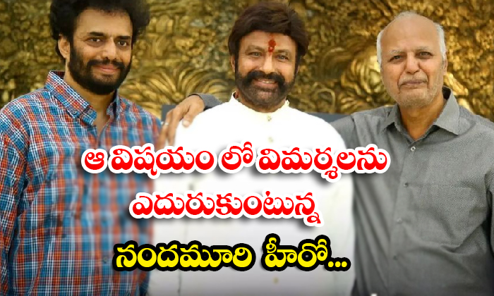  Nandamuri Hero Who Is Facing Criticism In That Regard, Chaithanya Krishna , Nand-TeluguStop.com