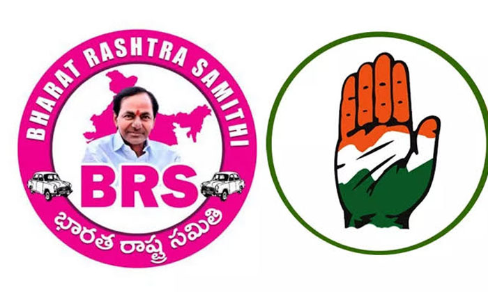  Kcr Drowned Congress Innovative Protest With Car , Brs Party, Telangana Elec-TeluguStop.com