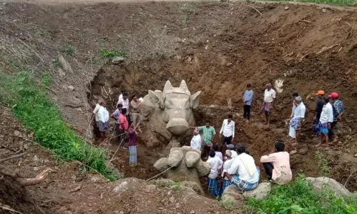  Where Is The Statue Of Nandi That Came Out When The Foundations Were Being Dug ,-TeluguStop.com