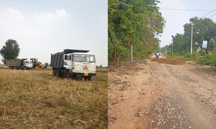  Road Repair Works In Madugulapalli Mandal During Election Code, Road Repair Work-TeluguStop.com