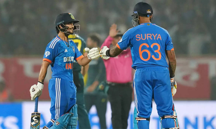  Team India Thrilling Victory On Australia In T20 Series First Match Details, Tea-TeluguStop.com