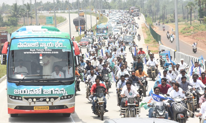  Ycp Samajika Sadhikara Bus Yatra Route Map Of Vizianagaram And Kothapeta Details-TeluguStop.com