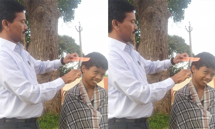  Headmaster Hair Cut To Students In Alluri Sitharamaraju District Details, Viral-TeluguStop.com
