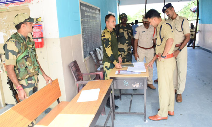  Strong Security At Counting Center With District And Central Police Forces, Sir-TeluguStop.com