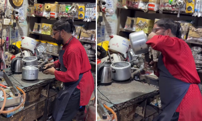  A Man Repairing Various Pressure Cookers Video Viral ,viral News, Latest News, T-TeluguStop.com