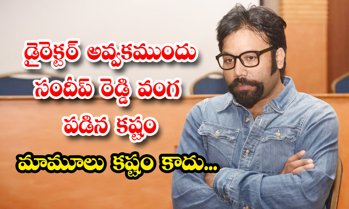  Tollywood Successful Director Sandeep Reddy Vanga Life Struggles Details, Sandee-TeluguStop.com