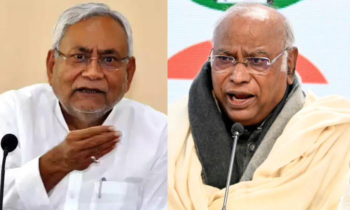  Aicc President Kharge Discuss On Bihar Situation With Cm Nitish Kumar Details, A-TeluguStop.com