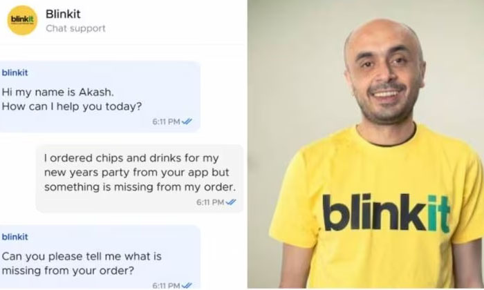 Funny Chat Between Customer And Blinkit Executive Goes Viral.. New Years Eve, Ce-TeluguStop.com
