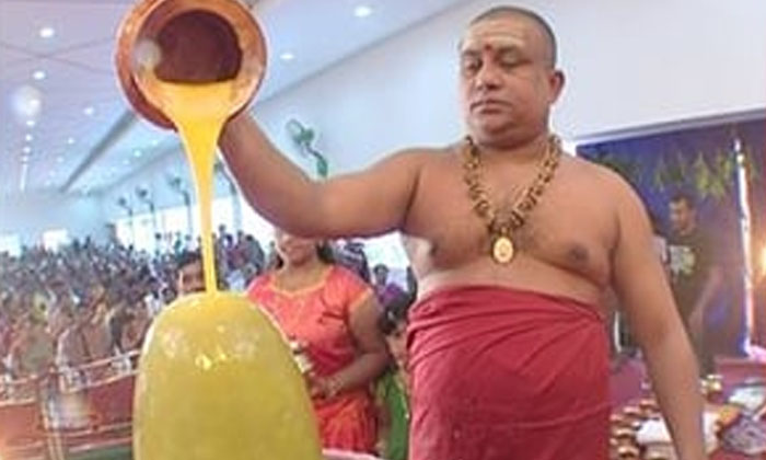 Telugu Bhakti, Cow Ghee, Curd, Cynodon, Devotional, Lord Shiva, Shiva Lingam-Lat