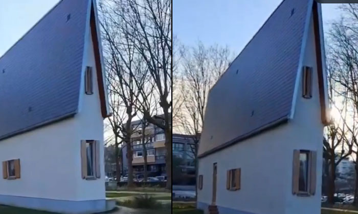  How Thin This House Is If You See The Video, Narrow House, Le Havre, France, Er-TeluguStop.com