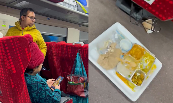  Passenger Claims Dirty Food Served On Vande Bharat Express Video Viral Details,-TeluguStop.com