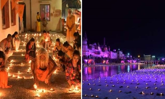 Evening 'ram Jyoti' Program In Ayodhya..!! , Ram Jyoti  Program,  Ayodhya  , Ram-TeluguStop.com
